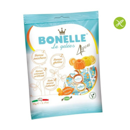 Bonelle — bezglutenowe wegańskie żelki bez dodatku cukru o smaku cytryny i pomarańczy 90 g Bonelle