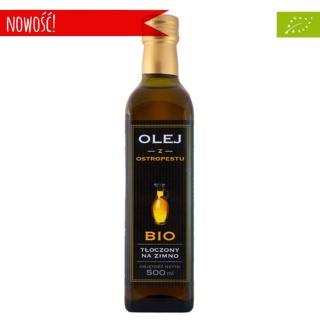 Olej tłoczony z nasion ostropestu BIO — na regenerację wątroby — 500 ml Pięć Przemian