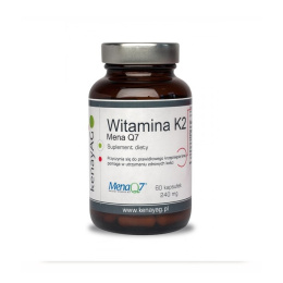 Witamina K2 (MenaQ 7 MK—7 menahinon—7 z ciecierzycy) najaktywniejsza biologicznie forma witaminy K2 100 µg 60 kapsułek KenayAG