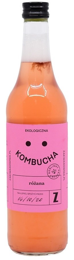 KOMBUCHA RÓŻANA BIO 500 ml - DELIKATNA