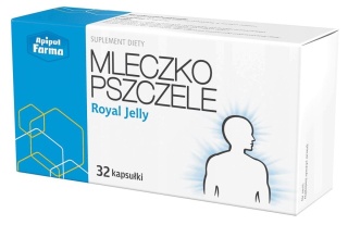 Oryginalne mleczko pszczele liofilizowane 32 kapsułki Apipol Farma