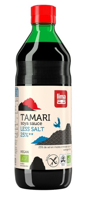 SOS SOJOWY TAMARI 25 % MNIEJ SOLI BEZGLUTENOWY BIO 500 ml - LIMA