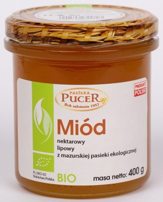 MIÓD LIPOWY BIO 400 g - PASIEKA PUCER