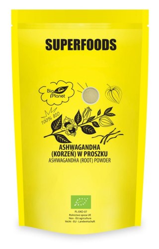 ASHWAGANDHA SPROSZKOWANA BIO 500 g - BIO PLANET SUPERFOODS