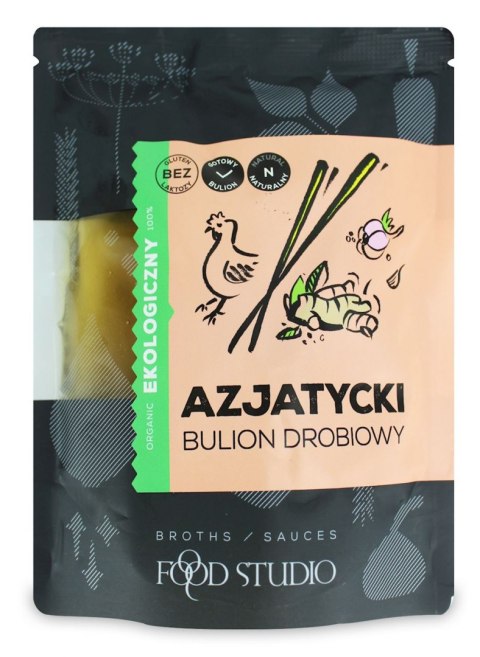 BULION DROBIOWY AZJATYCKI W PŁYNIE BEZGLUTENOWY BIO 350 ml - FOOD STUDIO