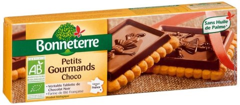 HERBATNIKI Z CZEKOLADĄ GORZKĄ BIO 150 g - BONNETERRE