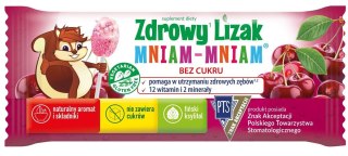 LIZAK O SMAKU MUSUJĄCEJ WIŚNI NA ODPORNOŚĆ BEZ CUKRU BEZGLUTENOWY 6 g - MNIAM MNIAM STARPHARMA