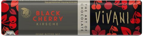 BATON GORZKA CZEKOLADA Z CRUNCHY WIŚNIOWYM BIO 35 g - VIVANI