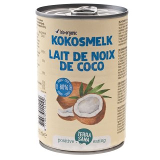 COCONUT MILK - NAPÓJ KOKOSOWY BEZ GUMY GUAR (22 % TŁUSZCZU) BIO 400 ml - TERRASANA