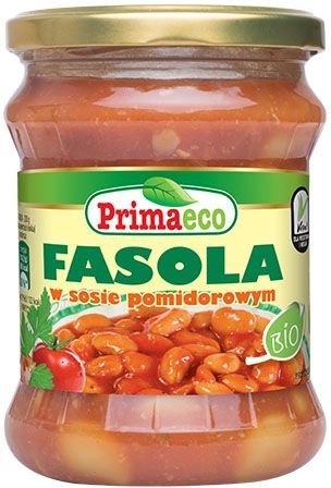 FASOLA W SOSIE POMIDOROWYM BEZGLUTENOWA BIO 440 g - PRIMAVIKA