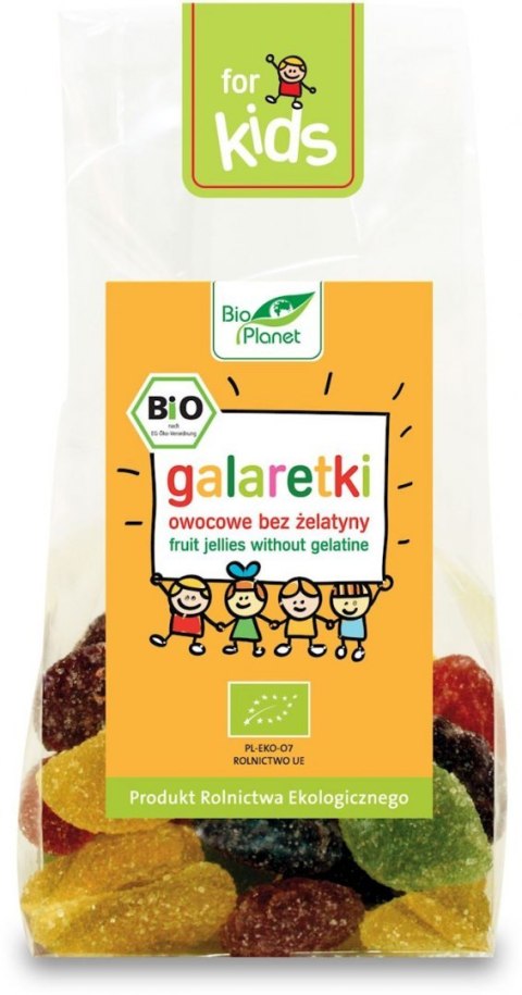 GALARETKI OWOCOWE BEZ ŻELATYNY BEZGLUTENOWE BIO 100 g - BIO PLANET FOR KIDS