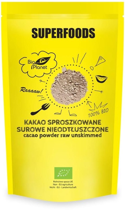 KAKAO SUROWE SPROSZKOWANE BIO 150 g - BIO PLANET SUPERFOODS