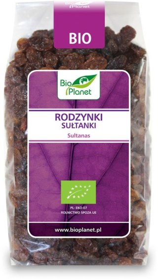 RODZYNKI SUŁTANKI BEZGLUTENOWE BIO 400 g - BIO PLANET
