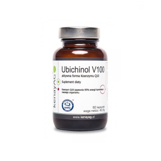 Ubichinol V100, aktywna forma koenzymu Q10 (60 kapsułek) 100 mg Kaneka Corporation KenayAG Cyanotech Co.