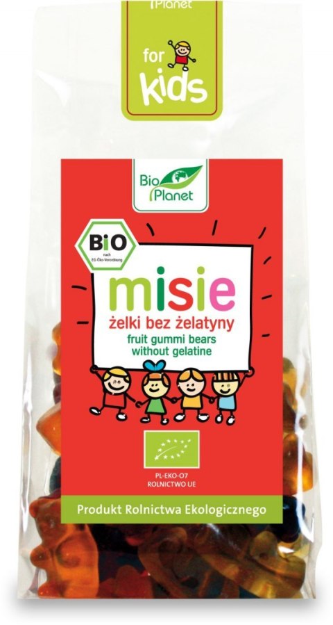 ŻELKI MISIE BEZ ŻELATYNY BEZGLUTENOWE BIO 100 g - BIO PLANET FOR KIDS