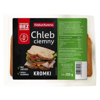 CHLEB CIEMNY KROJONY BEZGLUTENOWY 200 g - NATURAVENA