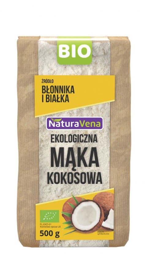 MĄKA KOKOSOWA BEZGLUTENOWA BIO 500 g - NATURAVENA