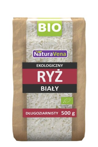 RYŻ BIAŁY DŁUGOZIARNISTY BEZGLUTENOWY BIO 500 g - NATURAVENA