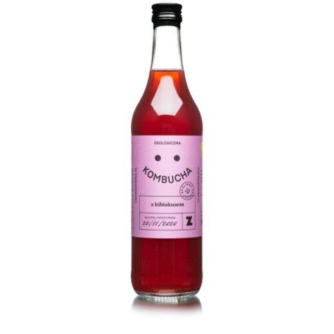 KOMBUCHA Z HIBISKUSEM BIO 270 ml - DELIKATNA