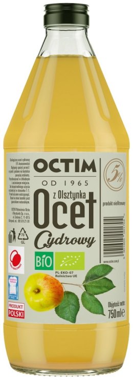 OCET CYDROWY 5 % BIO 750 ml - OCTIM