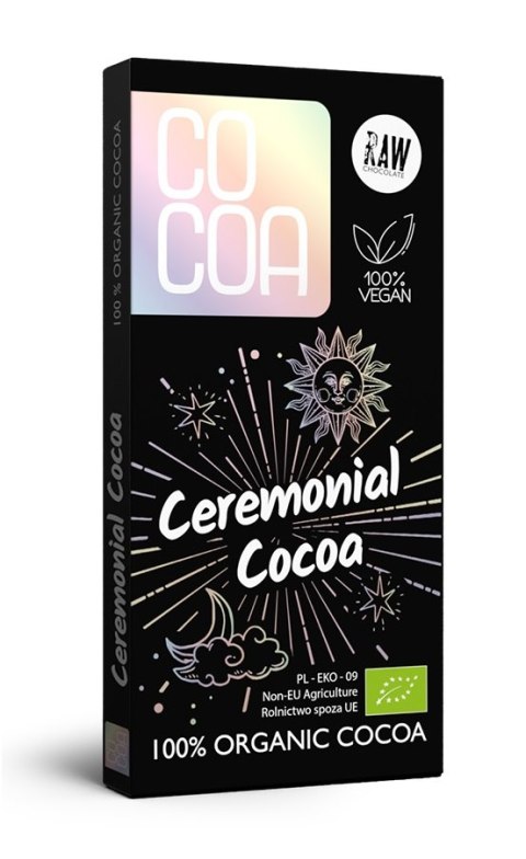 KAKAO CEREMONIALNE - TABLICZKA GORZKA 100 % KAKAO BIO 50 g - COCOA