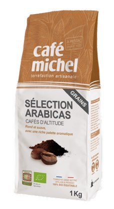 KAWA ZIARNISTA ARABICA 100 % SELECTION FAIR TRADE BIO 1 kg - CAFE MICHEL