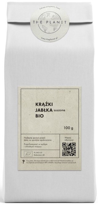 JABŁKA SUSZONE KRĄŻKI BEZGLUTENOWE BIO 100 g - THE PLANET