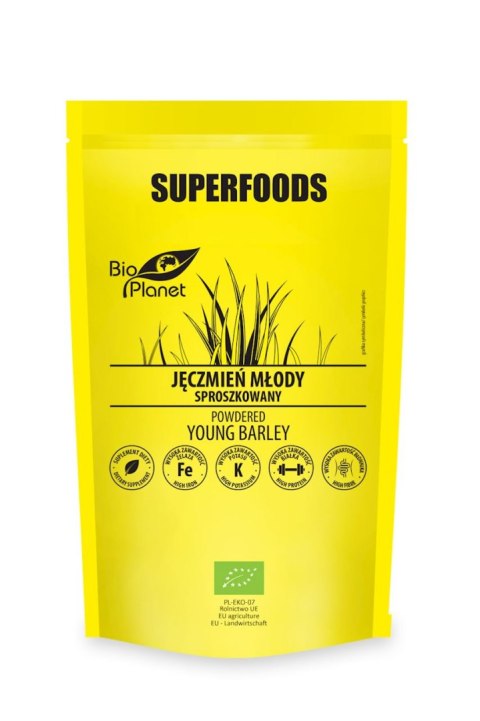 JĘCZMIEŃ MŁODY SPROSZKOWANY BIO 100 g - BIO PLANET SUPERFOODS