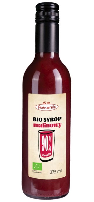 SYROP MALINOWY 90 % BIO 375 ml - PROSTO ZE WSI