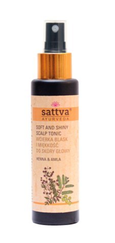 WCIERKA DO SKÓRY GŁOWY BLASK I MIĘKKOŚĆ HENNA I AMLA 100 ml - SATTVA (AYURVEDA)