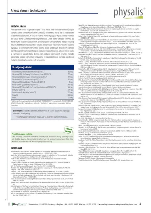 WITAMINA B COMPLEX FORTE 30 TABLETEK - PHYSALIS