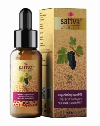 OLEJ DO CIAŁA I WŁOSÓW Z PESTEK WINOGRON ECO 50 ml - SATTVA (AYURVEDA)