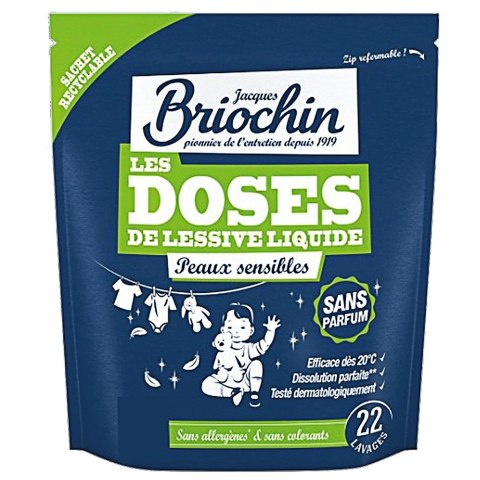 KAPSUŁKI DO PRANIA BEZZAPACHOWE DLA SKÓRY WRAŻLIWEJ (22 szt.) - BRIOCHIN
