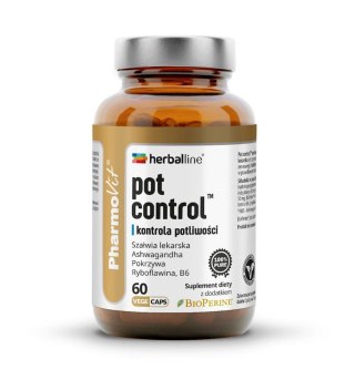 KAPSUŁKI NA KONTROLĘ POTLIWOŚCI (POT CONTROL) BEZGLUTENOWE 60 szt. - PHARMOVIT (HERBALLINE)