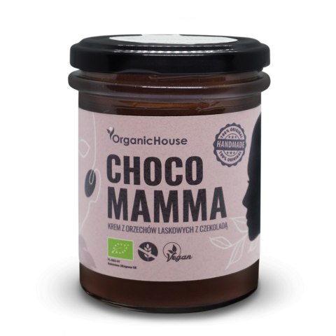 KREM Z ORZECHÓW LASKOWYCH Z CZEKOLADĄ BEZGLUTENOWY BIO 180 g - ORGANICHOUSE (CHOCOMAMMA)
