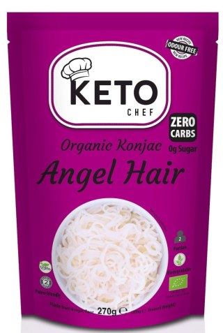 MAKARON (KONJAC) ANGEL HAIR BEZGLUTENOWY BIO 270 g (200 g) - KETO CHEF