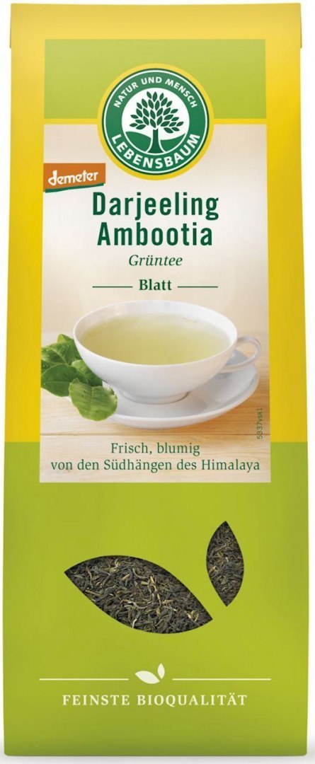 HERBATA ZIELONA LIŚCIASTA DARJEELING DEMETER BIO 50 g - LEBENSBAUM