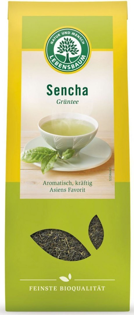 HERBATA ZIELONA LIŚCIASTA SENCHA BIO 75 g - LEBENSBAUM