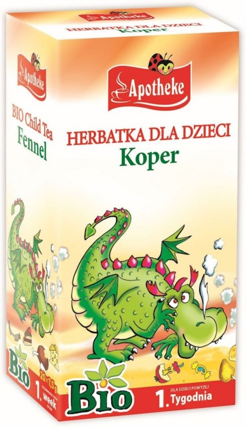 HERBATKA DLA DZIECI - KOPER WŁOSKI BIO (20 x 1,5 g) 30 g - APOTHEKE