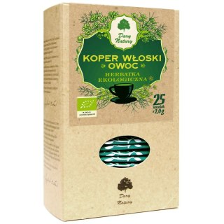 HERBATKA OWOC KOPRU WŁOSKIEGO BIO (25 x 2 g) 50 g - DARY NATURY