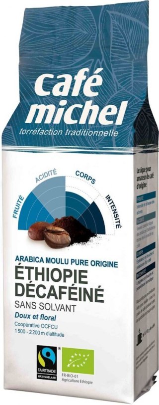 KAWA MIELONA BEZKOFEINOWA ARABICA 100 % ETIOPIA FAIR TRADE BIO 250 g - TERRA ETICA