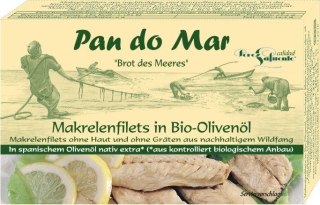 MAKRELA FILETY W BIO OLIWIE Z OLIWEK EXTRA VIRGIN 120 g - PAN DO MAR