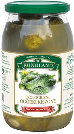 OGÓRKI KISZONE MAŁOSOLNE BIO 820 g (460 g) - RUNOLAND