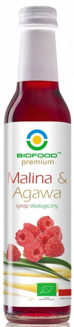 SYROP MALINA Z AGAWĄ BIO 250 ml - BIOFOOD