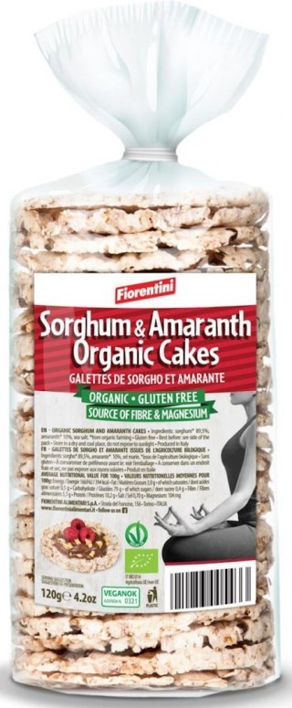 WAFLE Z SORGO I AMARANTUSA BEZGLUTENOWE BIO 120 g - FIORENTINI
