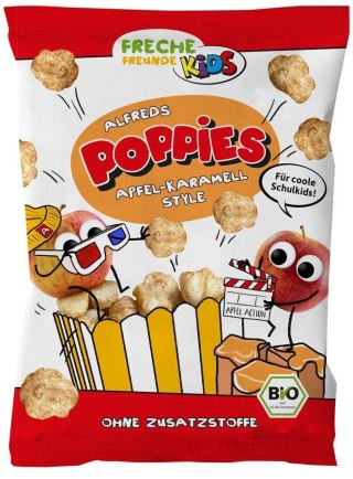 CHRUPKI KUKURYDZIANO - RYŻOWE O SMAKU JABŁKOWO - KARMELOWYM BEZGLUTENOWE DLA DZIECI BIO 40 g - FRECHE FREUNDE (KIDS)