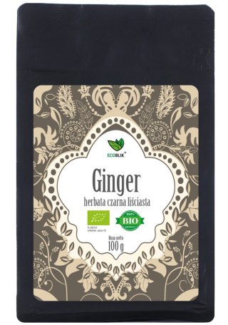 HERBATA CZARNA LIŚCIASTA IMBIROWA BIO 100 g - ECOBLIK
