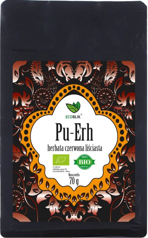 HERBATA CZERWONA LIŚCIASTA PU ERH BIO 70 g - ECOBLIK