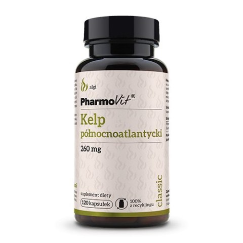 KELP PÓŁNOCNOATLANTYCKI (260 mg) BEZGLUTENOWY 120 KAPSUŁEK - PHARMOVIT (CLASSIC)