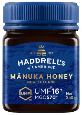 MIÓD MANUKA MGO 570+ UMF 16+ 250 g - HADDRELL'S OF CAMBRIDGE